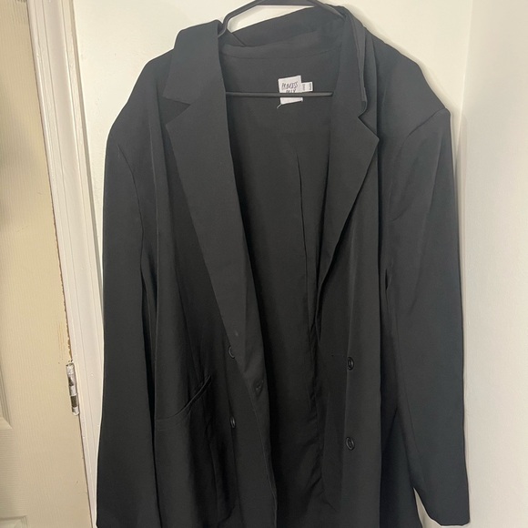 Princess Polly Black Double Breasted Blazer Jacket Size 22 AU / XXL - Picture 10 of 12
